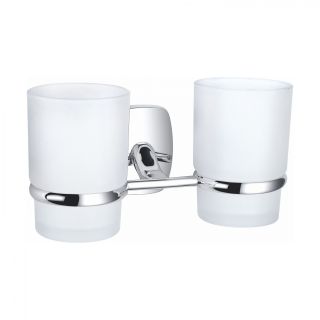 Два стакана для зубных щеток с держателем Wonzon & Woghand Porto WW-1801 хром